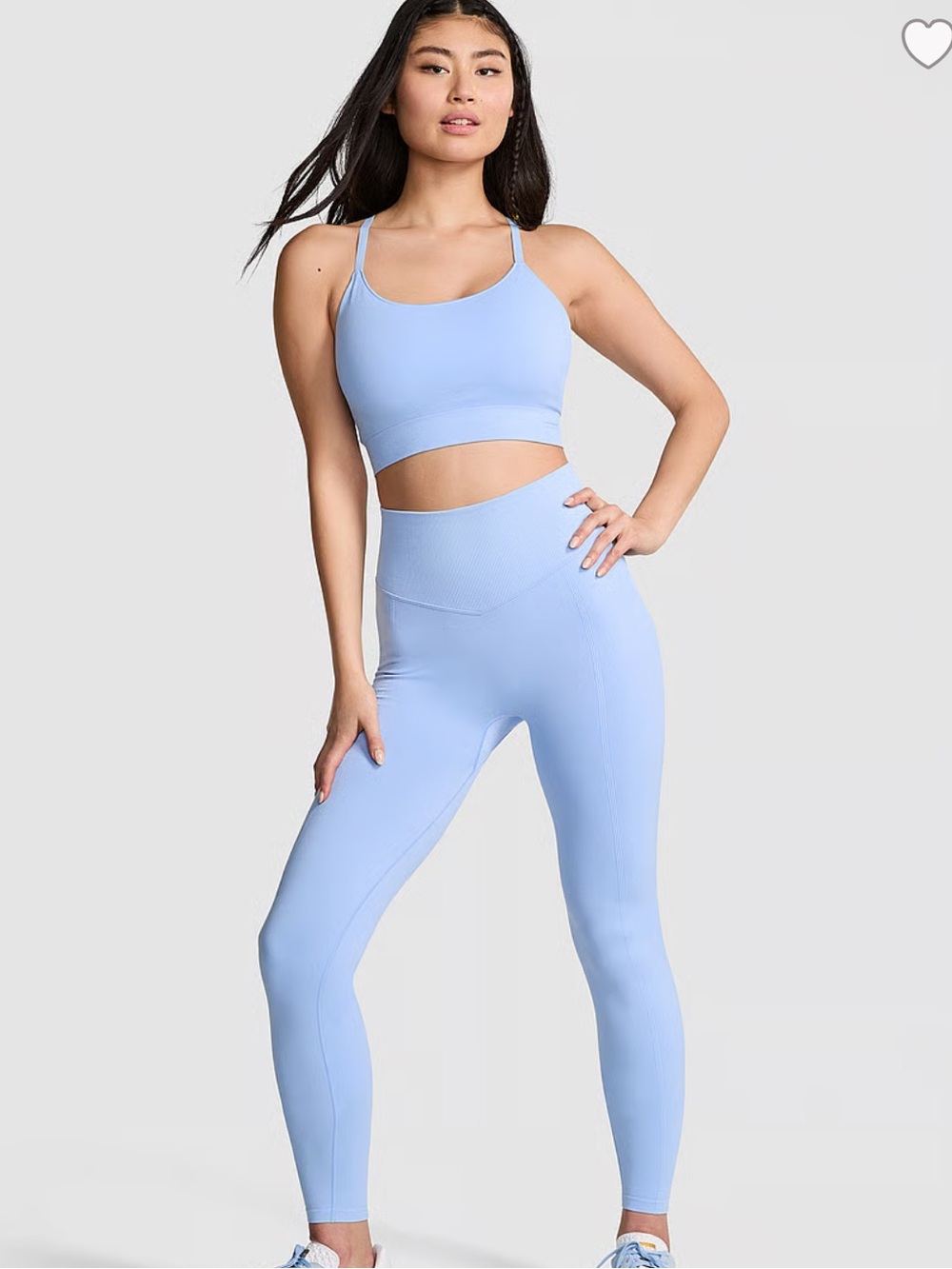 PINK Victoria's Secret Seamless Light Blue High-Waist Leggings